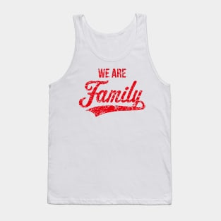 We Are Family (Parents / Father / Mother / Children / Vintage / Red) Tank Top